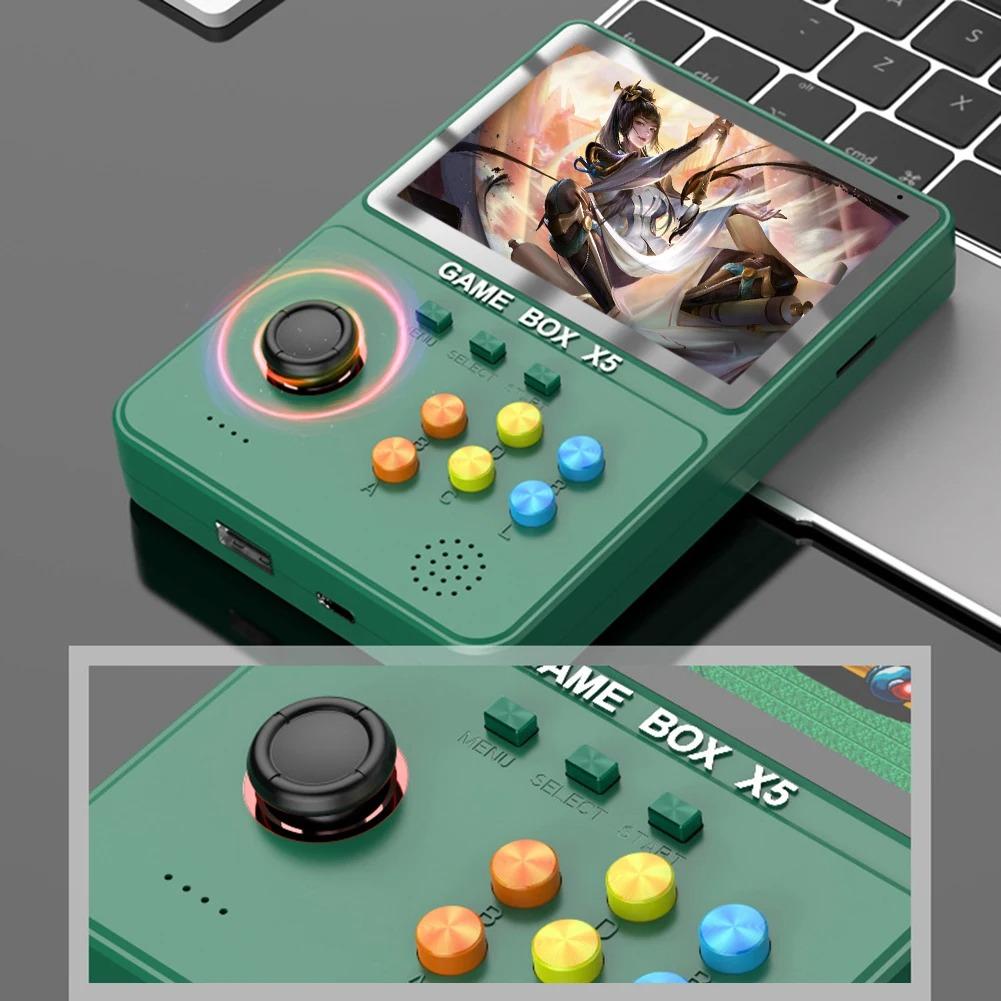 Портативная игровая консоль X5 Retro, внешний аккумулятор X5 Game, портативный внешний аккумулятор, емкость 8000 мАч, 4 дюйма, цветной экран с мягким светом, более 10000 игр