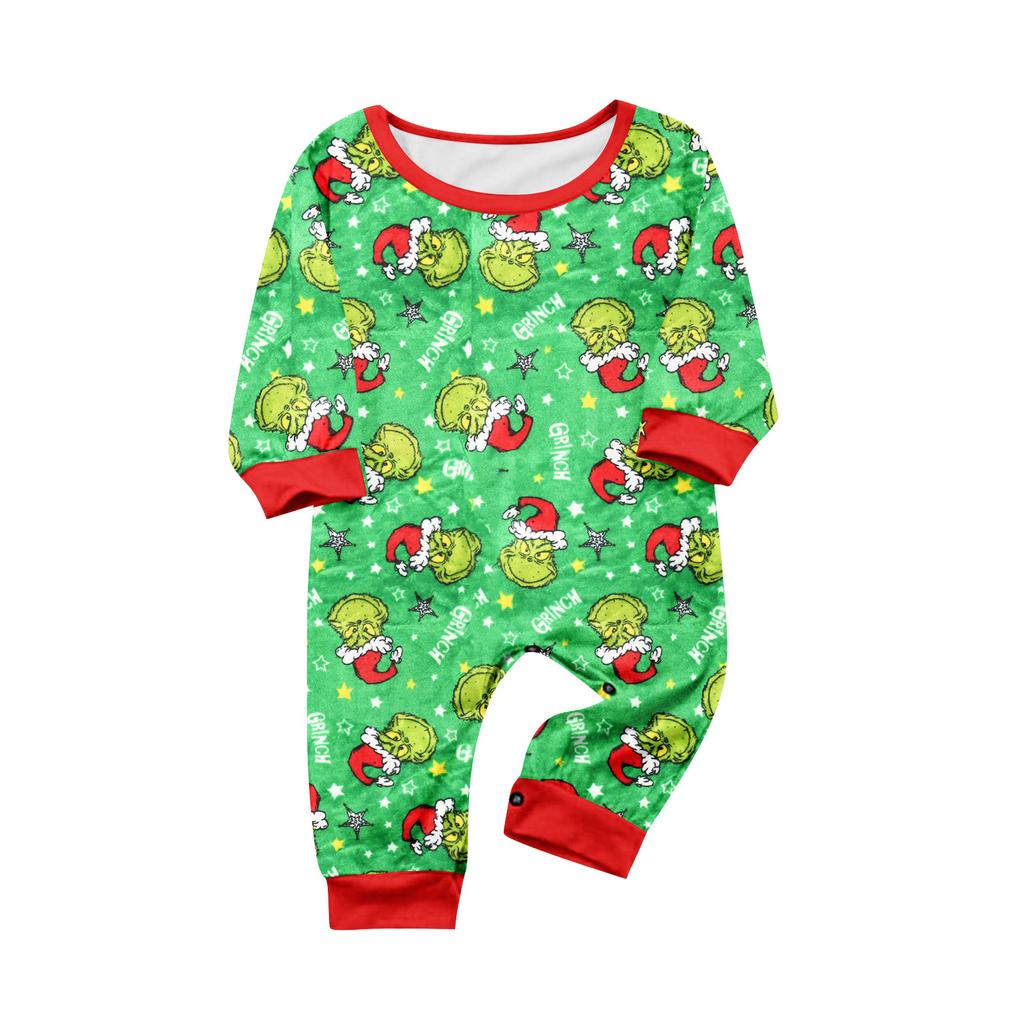 Christmas Print Cute Family Set Pajamas, Home Clothes, Family Set Long Sleeve Top Pants Set