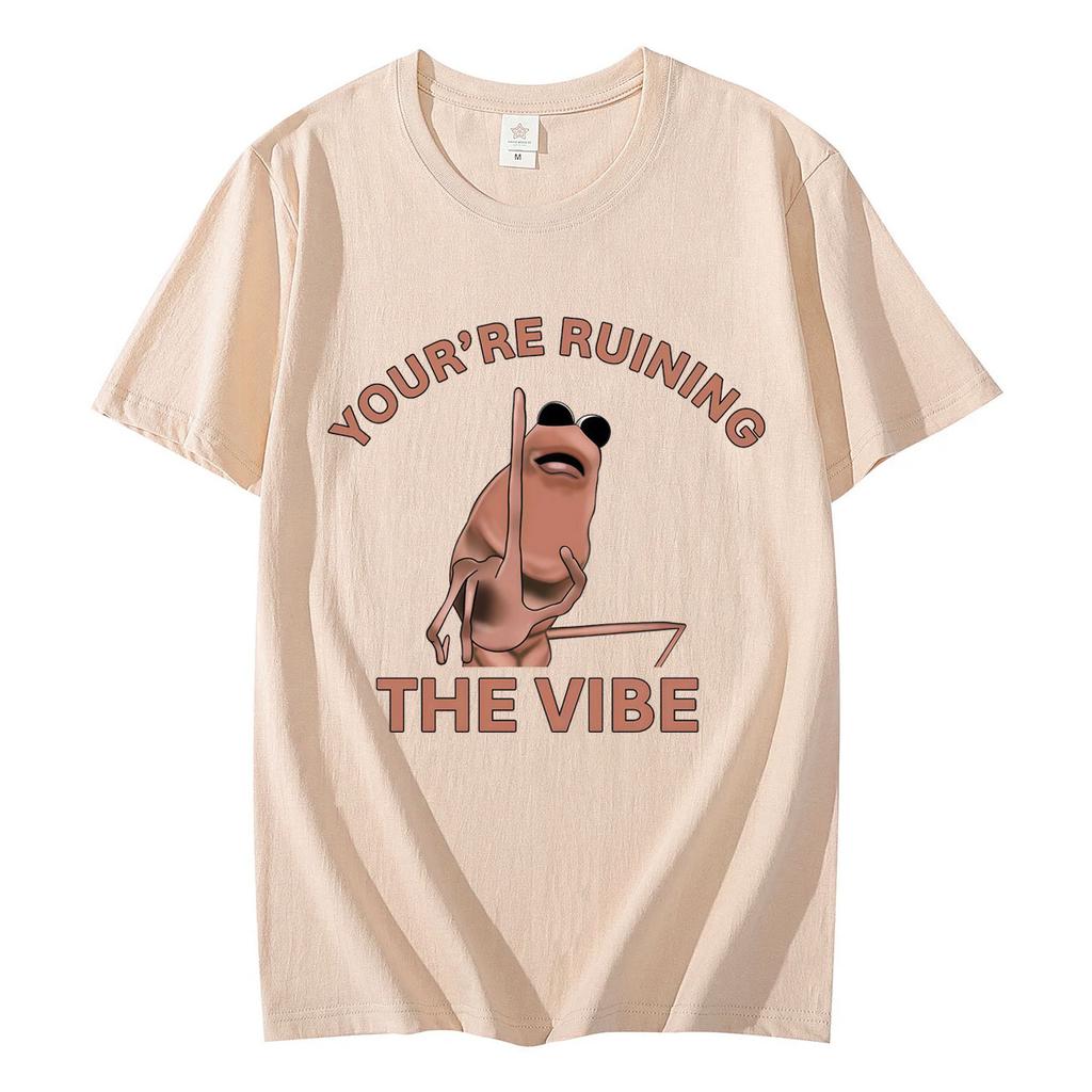 Youre Ruining The Vibe Funny Marcus The Worm Meme Tshirt High Street Trend Fashion T Shirt Unisex Casual Loose Cotton Tshirts