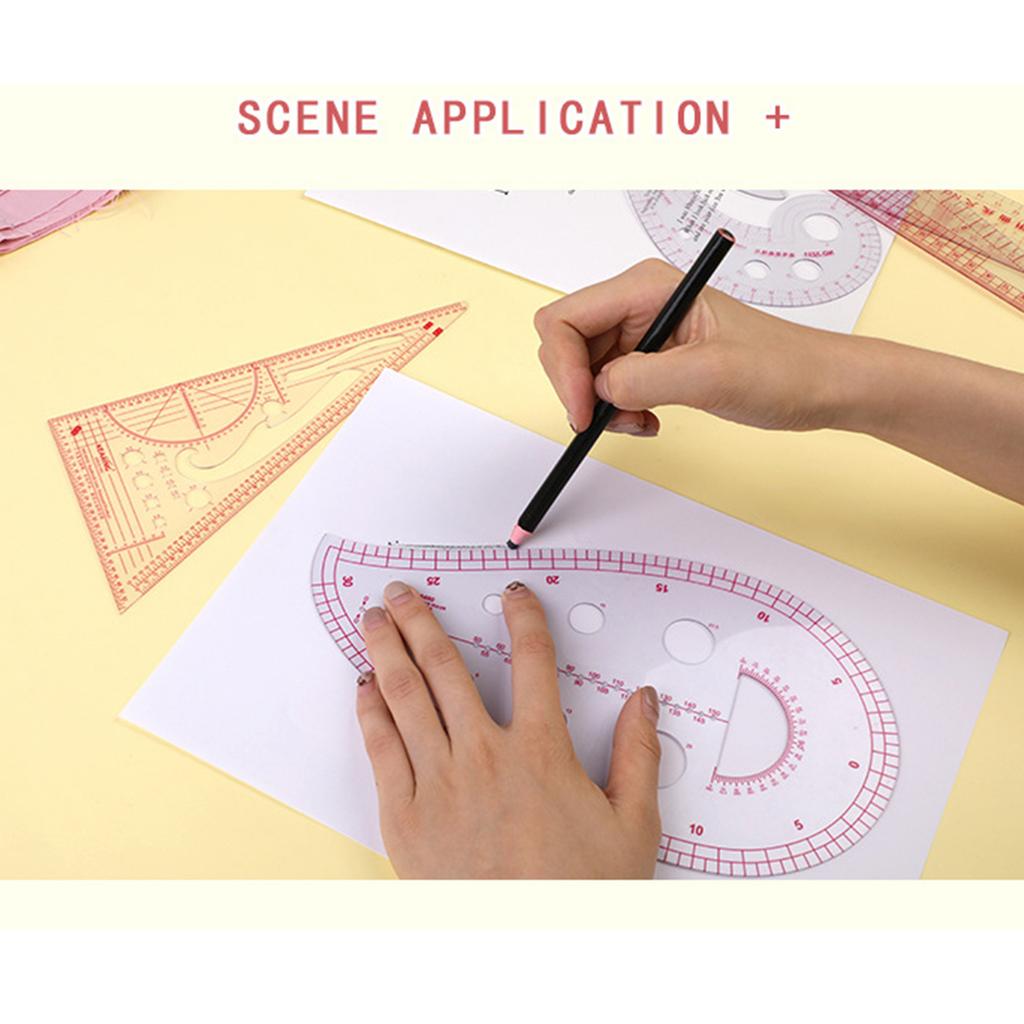 Многофункциональная линейка для пэчворка, французская лекальная линейка, прозрачная шкала, шаблон для рисования кроя и пошива одежды, инструмент для начинающих дизайнеров