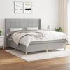 3132009 vidaXL Divan Bed with Mattress Light Grey 180x200cm Fabric