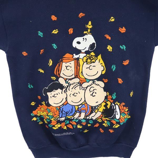 Peanuts Винтажный свитшот с длинным рукавом с логотипом, сделано в США, мужской, б/у