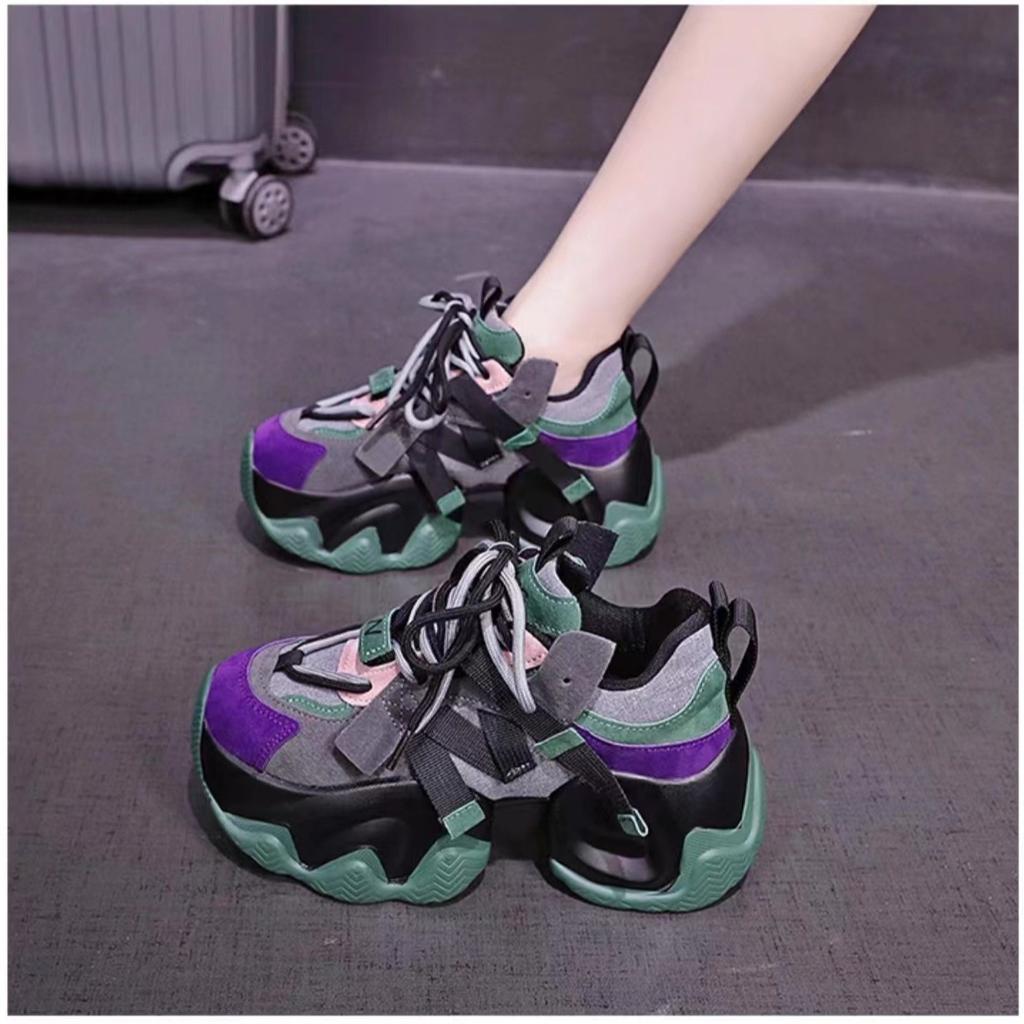 Popular Color Matching Shoes Women's New Autumn Platform Height Increase Fashion Casual Sports Women's Shoes