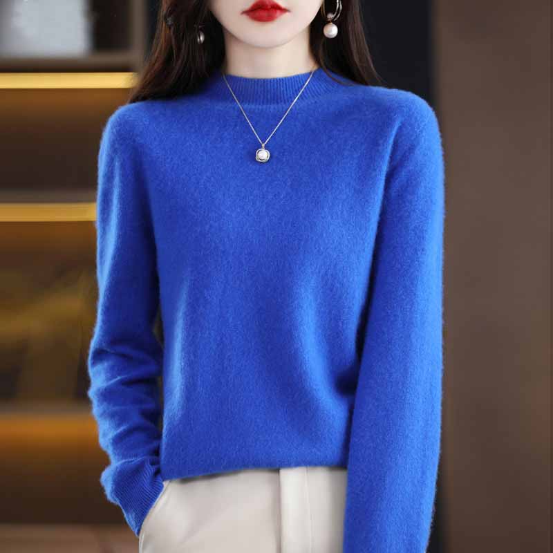 WTEMPO Women Knitted O-neck Sweater Autumn Winter Long Sleeve Solid Color Jumper Female Slim Sexy Pullovers Sweater