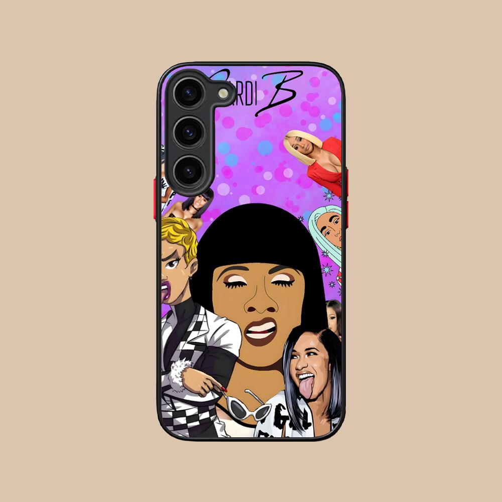 Силиконовый чехол для мобильного телефона Cardi B для Samsung Galaxy S26 S25 S24 S23 S22 S21 Plus FE Ultra Цветной чехол