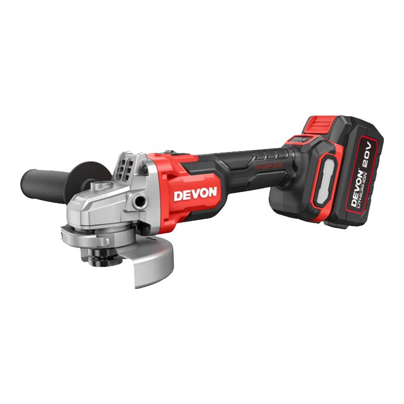 Devon 20V Беспроводная Угловая Шлифмашина (Болгарка) Безщеточная CN вилка (адаптер в комплекте)