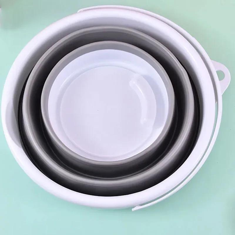 Practical Collapsible Bucket Plastic Home Car Wash Portable Small Bath Art Storage Water Station Wagon Fishing Outdoors
