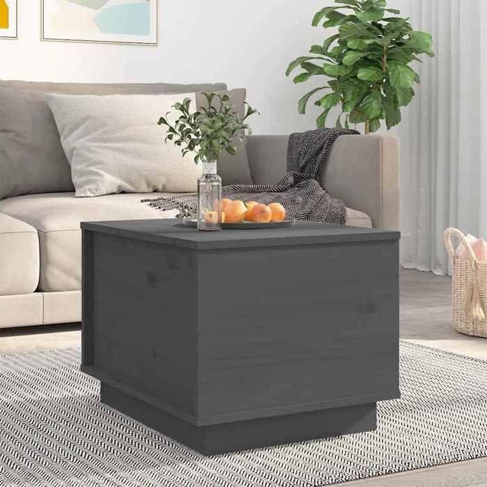 813412 vidaXL Coffee Table Grey 40x50x35 Cm Solid Pine Wood