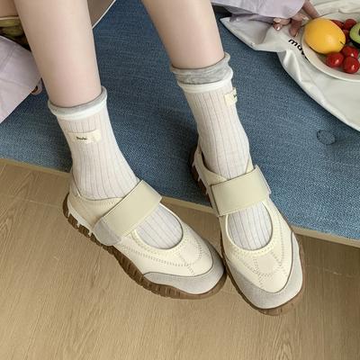 IPPEUM Туфли Мэри Джейн Круглый Носок 2025 Новые Женские Балетки Черные Красные Кроссовки