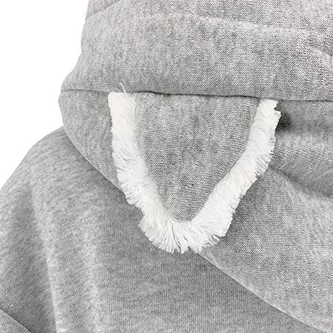 Женская модная вышитая одежда Pet Big Pocket Cat Ear Hooded Sweatshirt