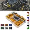177PCS M6 M5 Fairing Bolts Kit Aluminum Bodywork Screws Nut For Yamaha Dirt Bike Motorcycle Fairing Bolt Colorful Fastener Kit