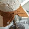 Japanese cotton and linen dovetail bow spring and summer sun protection bucket hat casual travel folding big eaves sun hat