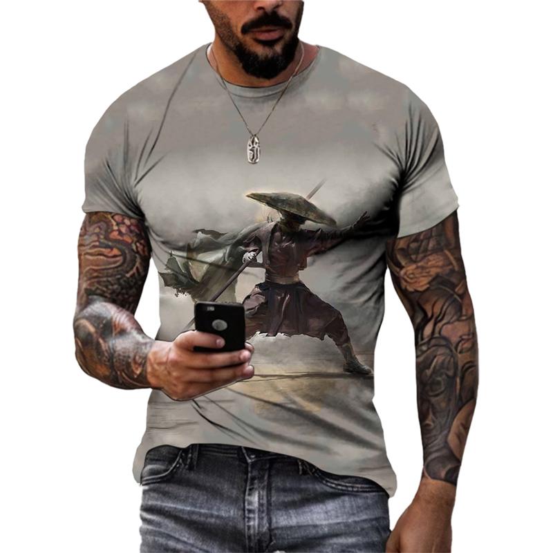 Летние модные мужские футболки с рисунком «Личный воин», модные повседневные футболки с круглым вырезом и 3D принтом в стиле хип-хоп, топы