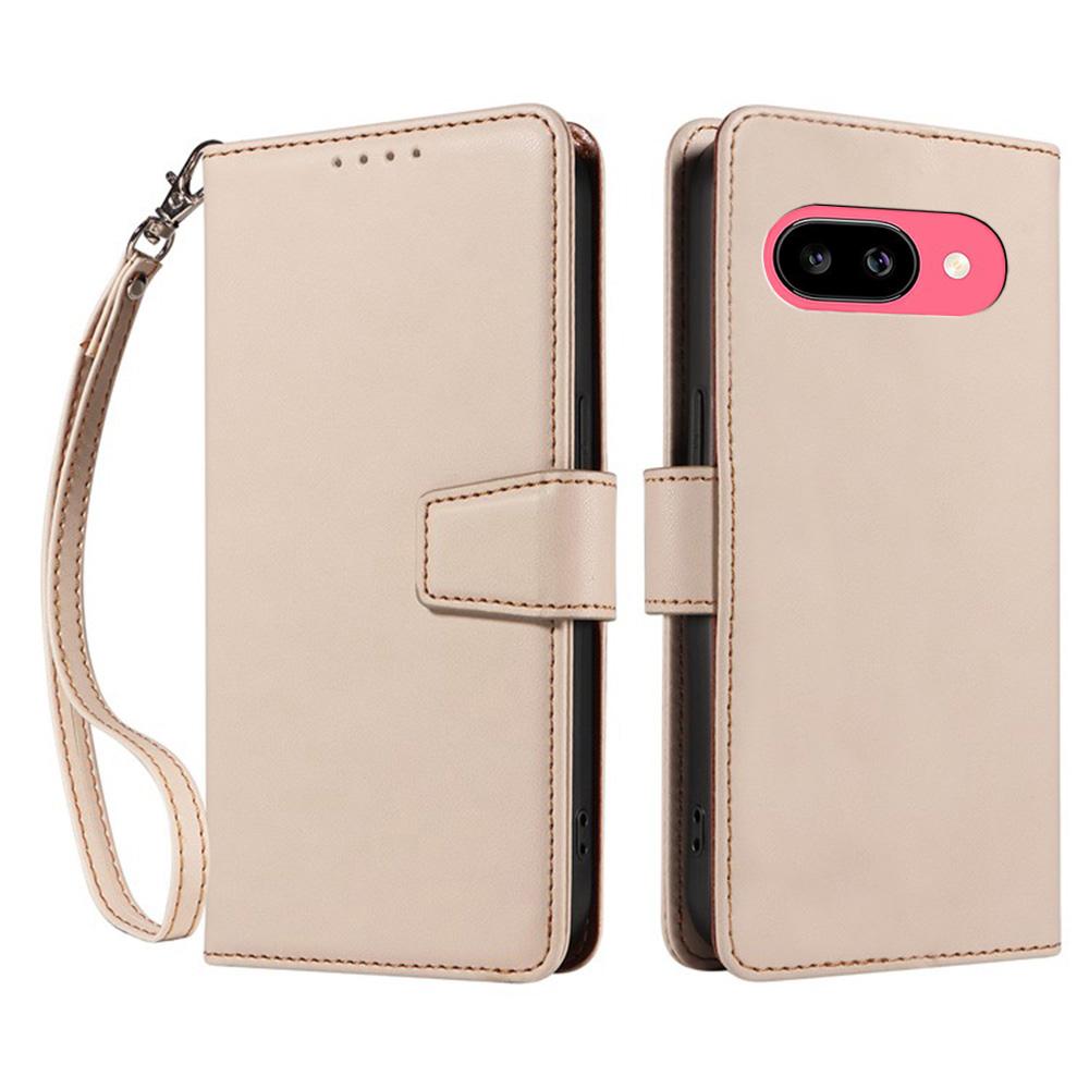 For Google Pixel 9a Case RFID Blocking Leather Wallet Flip Phone Cover with Wrist Strap