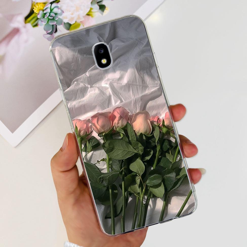 Чехол для Samsung J3 J5 J7 2017 Чехол Милый Мультяшный Кот Модные Цветы Задняя Крышка Для Samsung Galaxy J7 2017 Чехол для Телефона