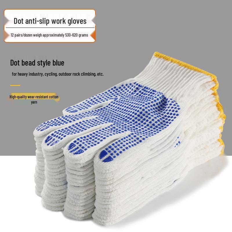 Durable Non-Slip Cotton Work Gloves for Men and Women