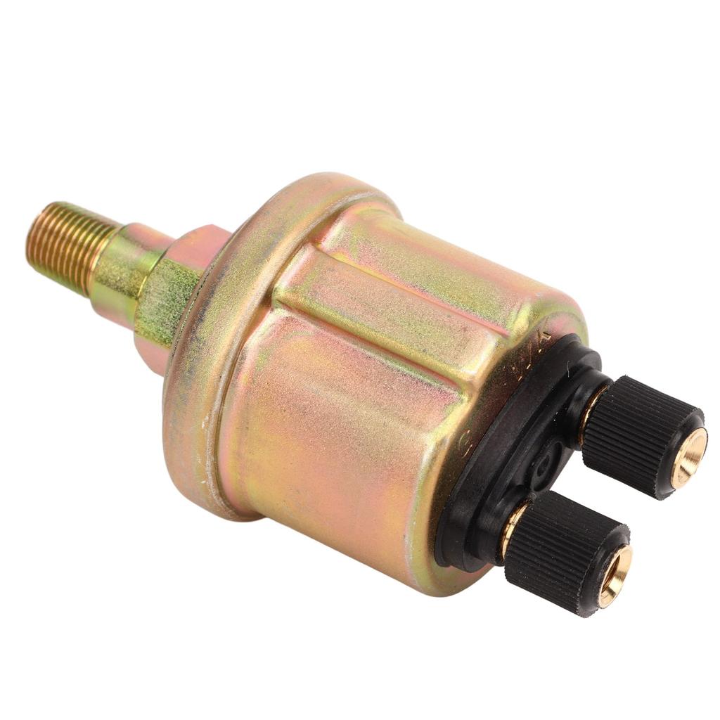Diesel Generator Oil Pressure Sensor 1 8NPT Gold Matte Double Head Oil Pressure Sensor for VDO 0‑10Bar