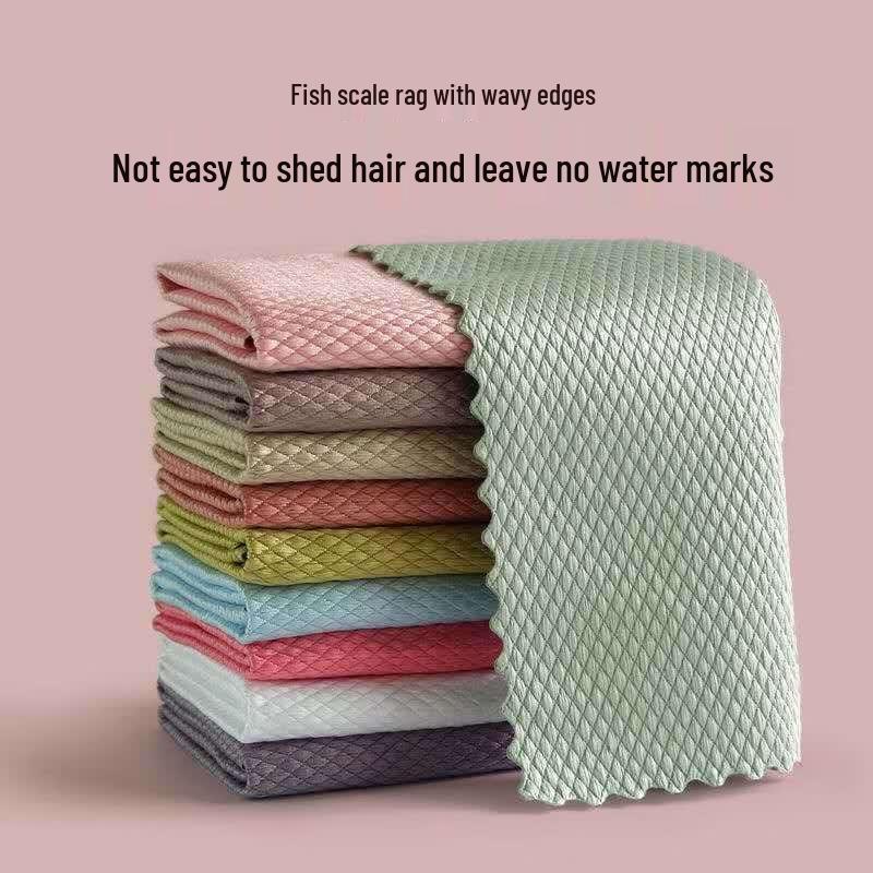 Moufou Fish Scale Microfiber Cleaning Cloth