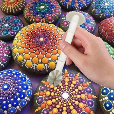 5 шт. Инструменты для точечной росписи цветов DIY Граффити Искусство Ремесла Изготовление открыток Цветочное искусство Штамп Ручка Профессиональные инструменты для штамповки цветов Точечная живопись