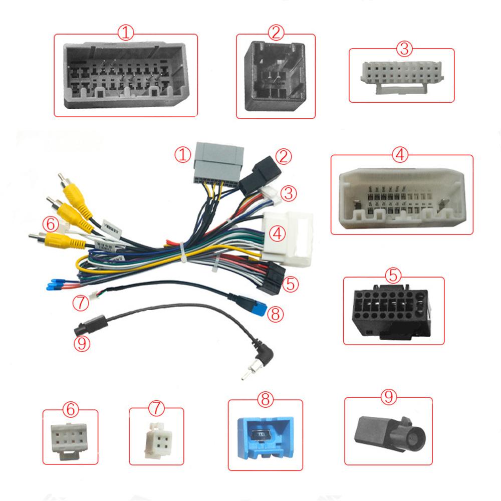 16-контактный адаптер жгута проводов для автомобильной стереосистемы для Dodge Journey Fiat Freemont Android Po