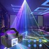 PAIFIEVD 3D RGB Проектор лучей, 500 мВт Анимированный диско-свет, Сценический свет с активацией звуком, Поддержка DMX512, Сканирующий свет с эффектом лучей для бара, свадьбы