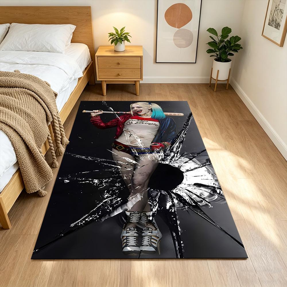 Harley Quinn Floor Rug Office Rug Perfect for Foyer Outdoor Living Rooms Decorate room Anti-slip Rug Office home decor