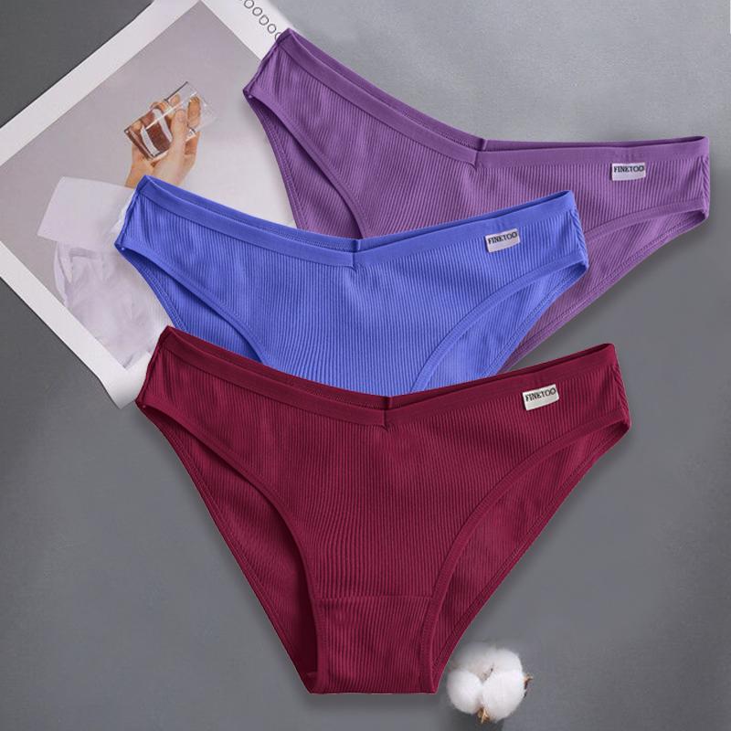 FINETOO 3 шт./компл. M-XXL женские сексуальные хлопковые трусики нижнее белье женские трусы женские трусы хлопковые трусики нижнее белье для девочек