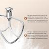 Heavy Duty Stainless Steel Flat Beater Replacement for 4.5-5QT Bowl Lift Stand Mixer Easy Attachment Accessories