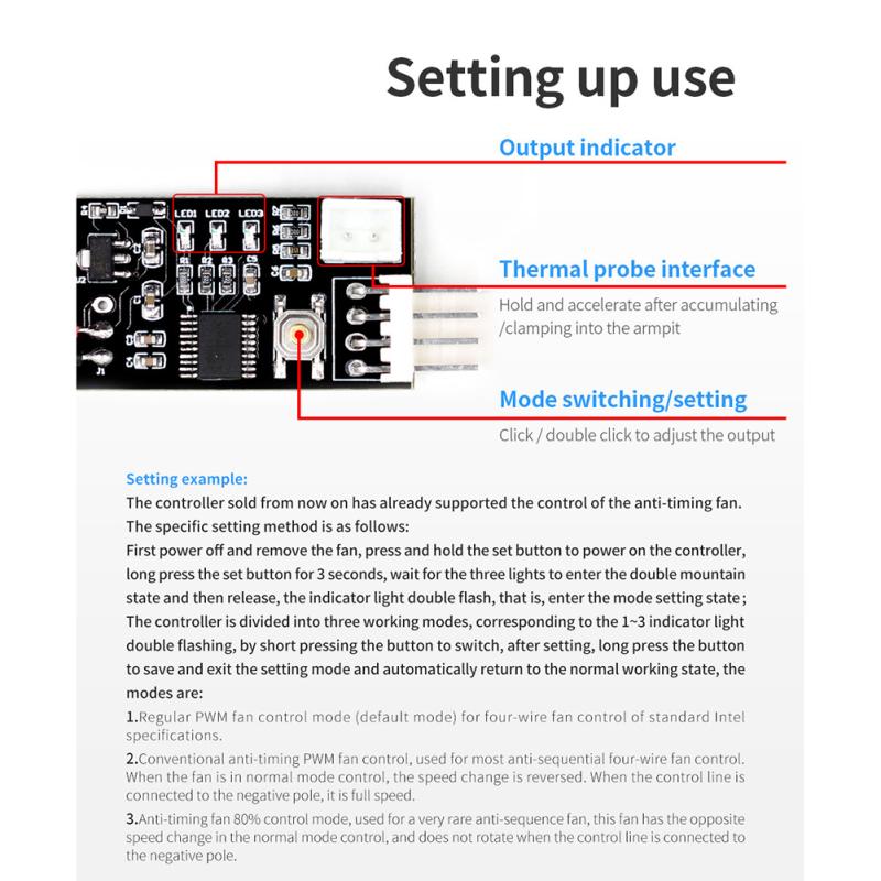 Vhm-802 12 В 4-проводной регулятор температуры и скорости вентилятора, регулятор ШИМ-выход 10% ~ 100% профессиональный