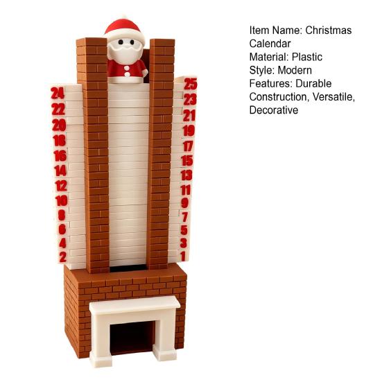Санта Адвент-календарь Рождественский Календарь Обратного Отсчета Декоративная Фигурка Санты Праздничный Аксессуар Праздничное Украшение