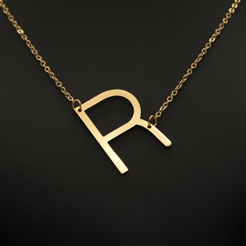 Женское ожерелье из 26 английских букв с орнаментом, пульсирующая цепочка, персонализированное ожерелье с буквами
