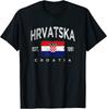 Винтажная Хорватия Хорватский Флаг Hrvatska Футбол Унисекс Футболка Унисекс Футболка