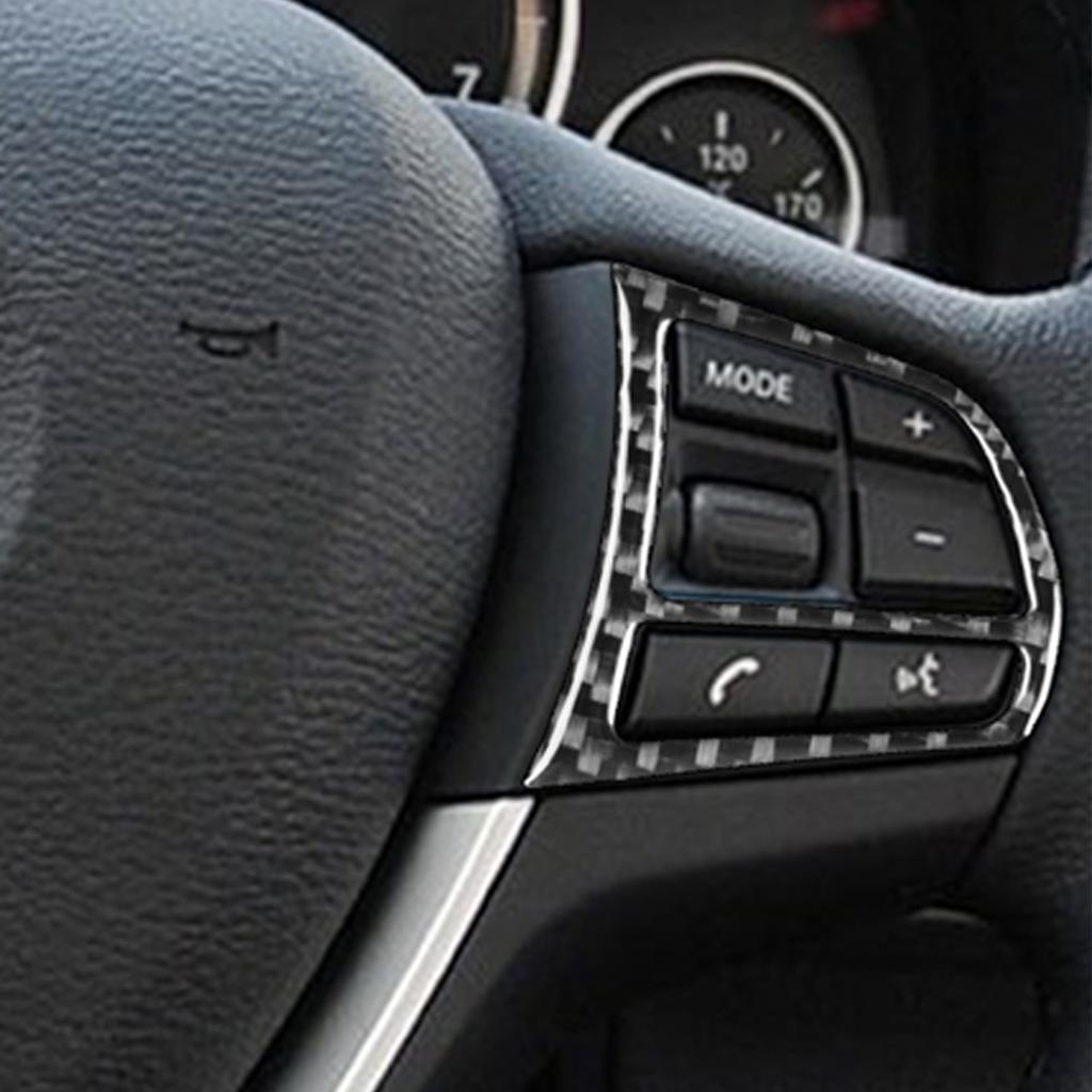 Для BMW X3 F25 2011-2017 X4 F26 2014-2017 карбоновая отделка салона автомобиля, кнопки на руле, наклейки на крышку рамы