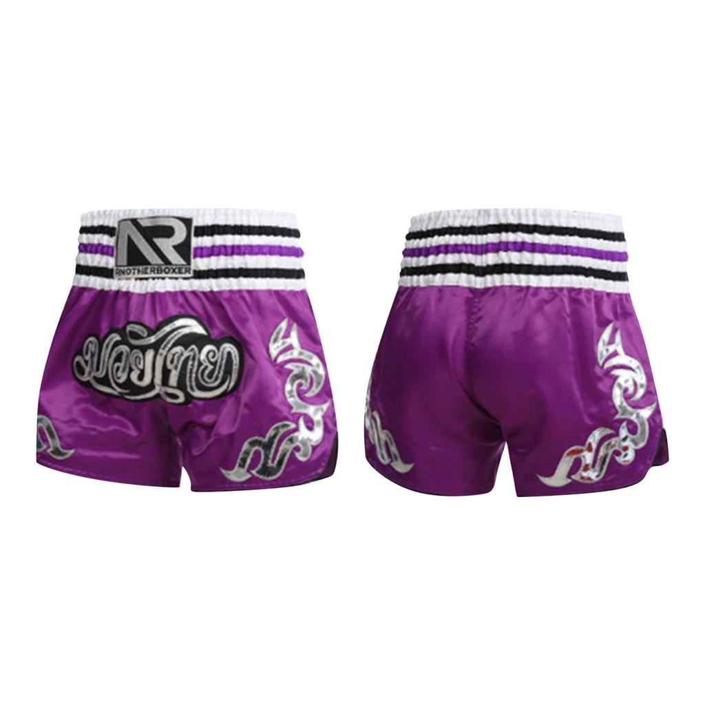 Adult And Child Muay Thai Training Boxing Shorts Leather Covered Embroidered Shorts