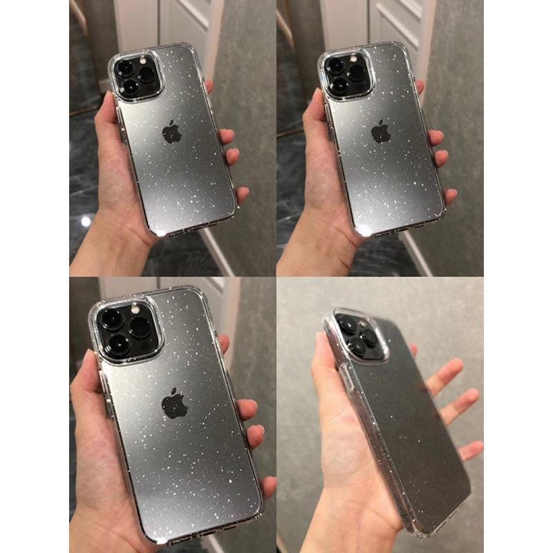 Прозрачный блестящий силиконовый чехол для iPhone 16 Pro Max, 16E и 15, мягкий защитный чехол в комплекте.