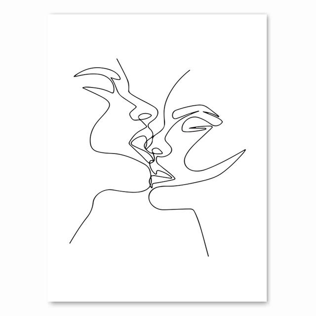 Nordic Minimalist Figures Line Art Sexy Woman Body Nude Wall Drawing PostersCanvas Paintings Prints Decoration for Livingroom