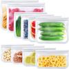 1/5/10PCS Silicone Food Storage Containers Reusable Food Storage Bags Lunch Bags Stand Up Zip Shut Bag Cup Fresh Food Leakproof Containers