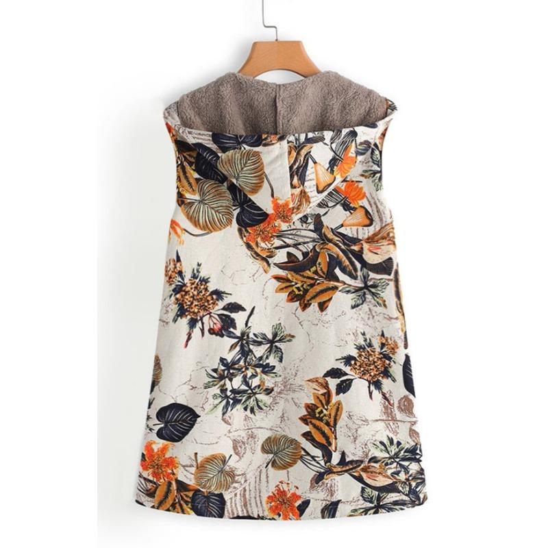 Женское осенне-зимнее пальто-жилет без рукавов с хлопковым капюшоном и карманом, повседневная куртка, свободное весенне-зимнее пальто без рукавов