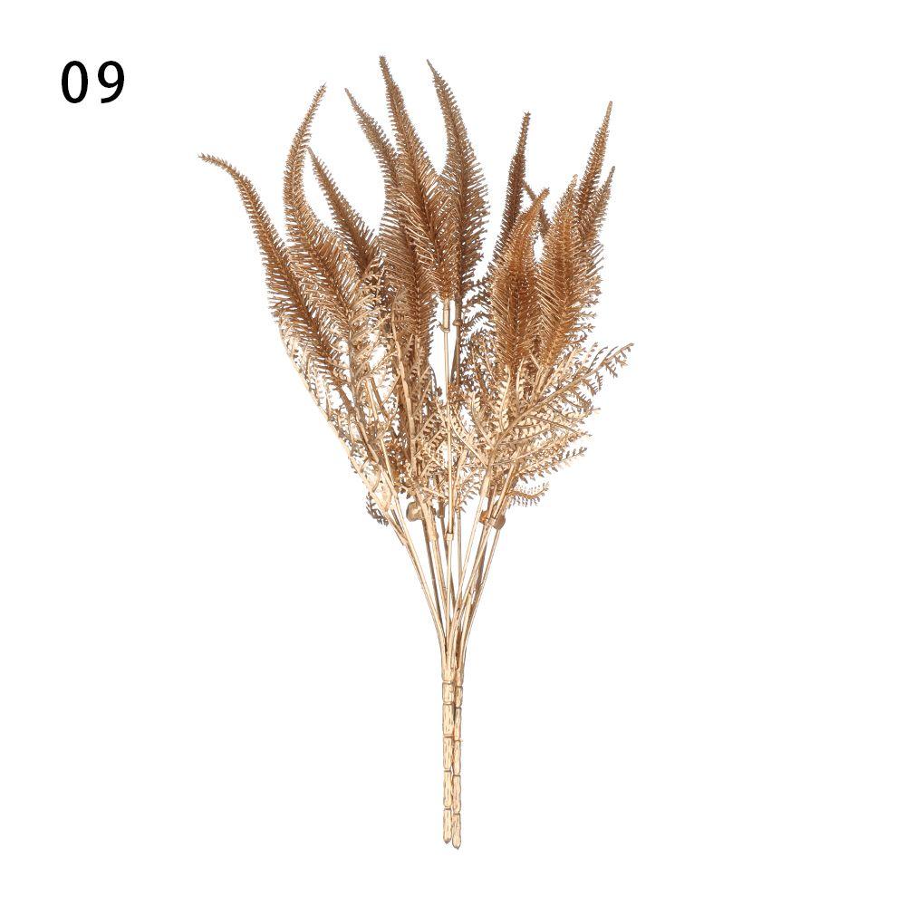 Plant Christmas Ornament Artificial Plant Gold Silver Simulation Leaf Christmas Artificial Flower