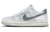 Dunk Low Белый Swoosh со светоотражающими элементами для девочек FV0365-100