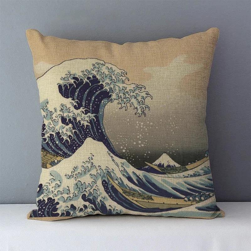 Vintage Nautical Patterns Double-Sided Printed Pillow Cover Short Plush Suitable Living Rooms Bedrooms Sofas Throw Cushion Cover