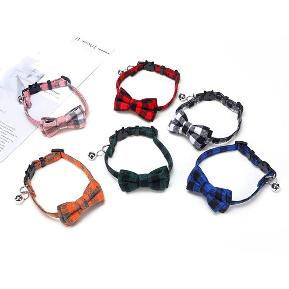 Товары для домашних животных с пряжкой-колокольчиком, ошейник для щенков и кошек, галстук-бабочка, ошейник для котят