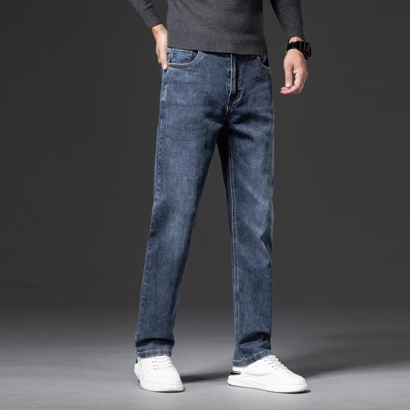 YILITENG Men's Casual Straight-Leg Jeans YTMSDKY6224H