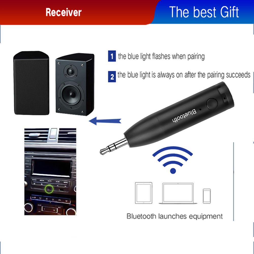 Стерео Bluetooth 5.0 аудиоресивер автомобильный беспроводной комплект громкой связи 3,5 мм разъем AUX адаптер для автомобильного ТВ Bluetooth наушники динамики
