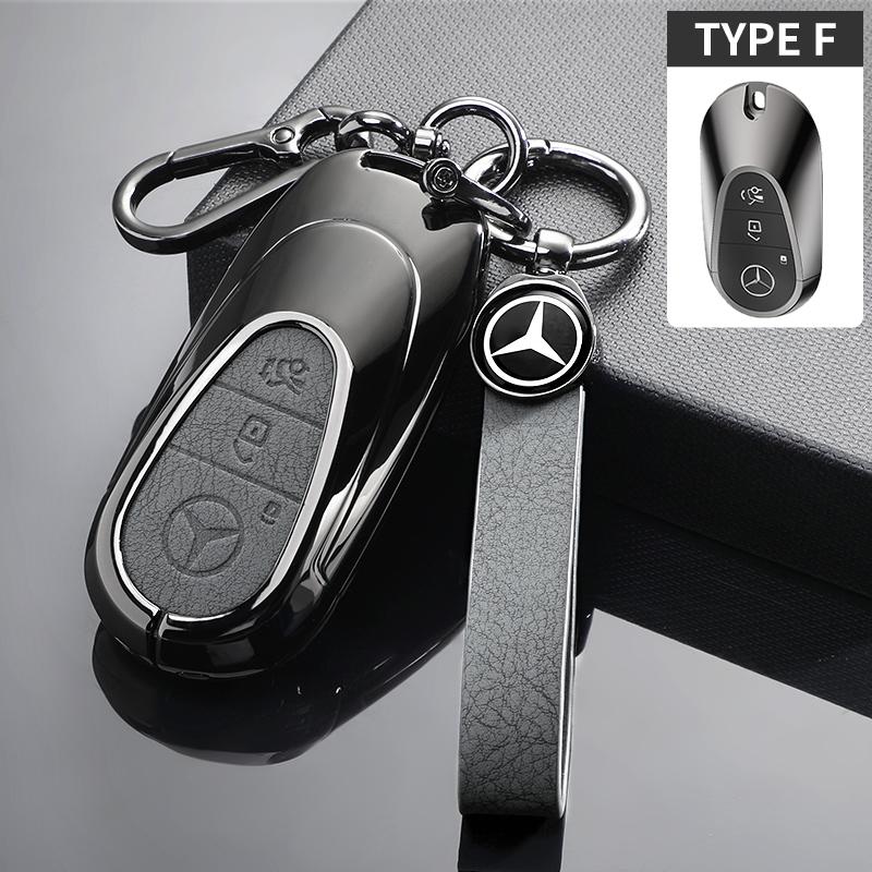 D7Leather Car Smart Remote Key Case Cover Shell For Mercedes Benz C E S Class GLC W206 W223 W214 E300 C260 C300 S450 S500 S400