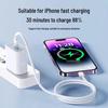 Зарядное устройство PD 30 Вт, совместимое с Apple, для iPhone 18/14 Pro Max и планшетов - Кабель для быстрой зарядки в комплекте