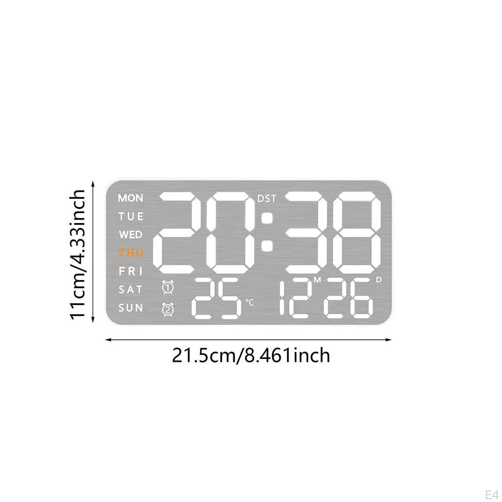 Digital Clock with Week Month Date Display, Alarm Functionality for Bedroom