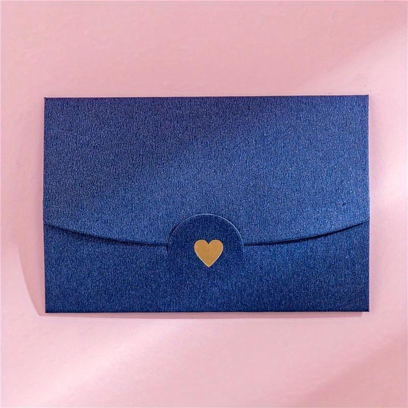 20Pcs/Lot 10.5cm*7cm Small Greeting Card Name Card Envelope Hot Stamping Love Pearlescent Paper Mini Envelopes