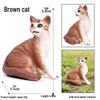 Реалистичный экзотический оранжевый полосатый кот Модель сердца Украшение