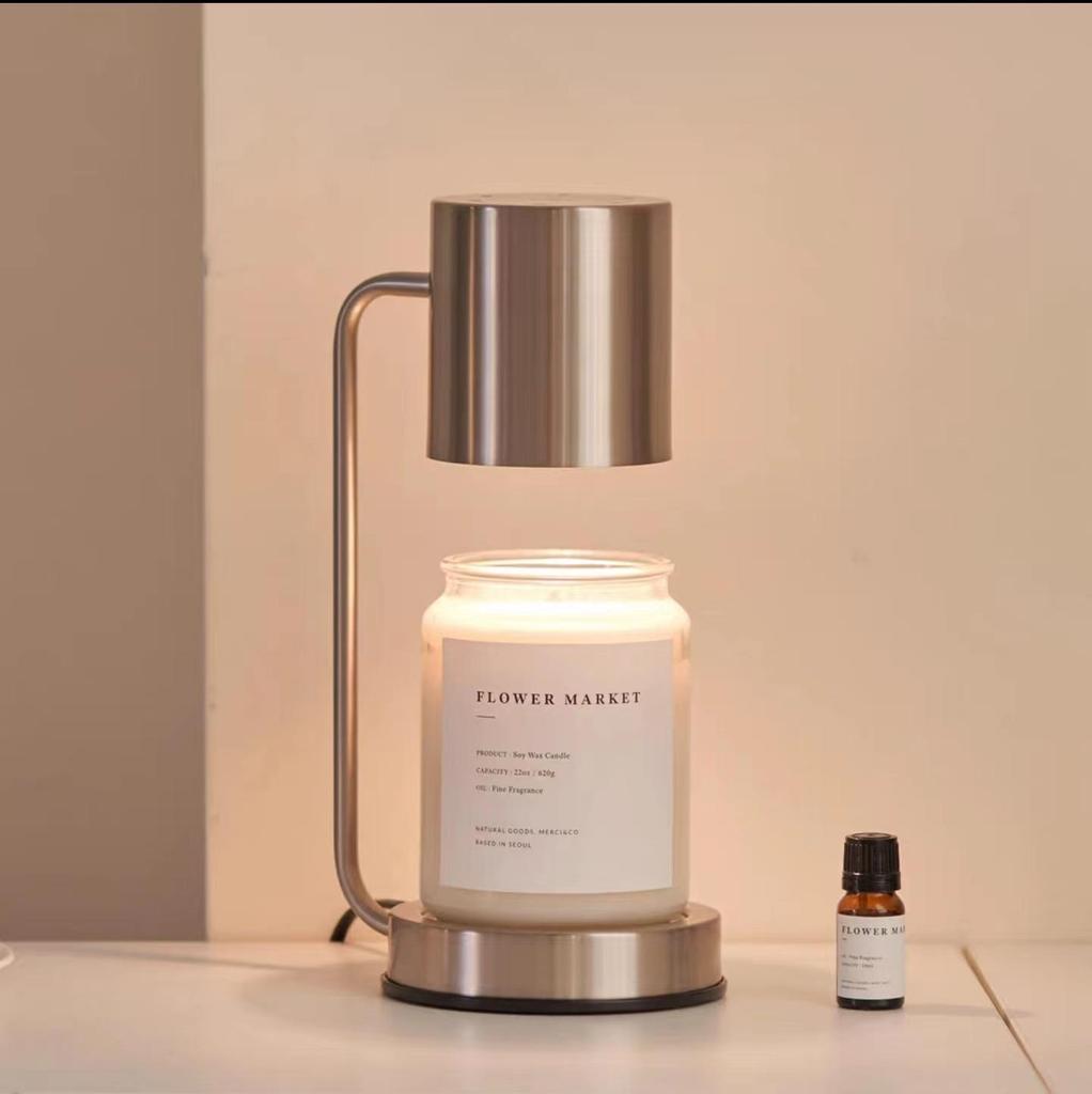 Nordic Melting Wax Lamp Modern Dimmable Electric Candle Warmer Lamp Timing Switch Fragrance Light Desk Decor Lighting